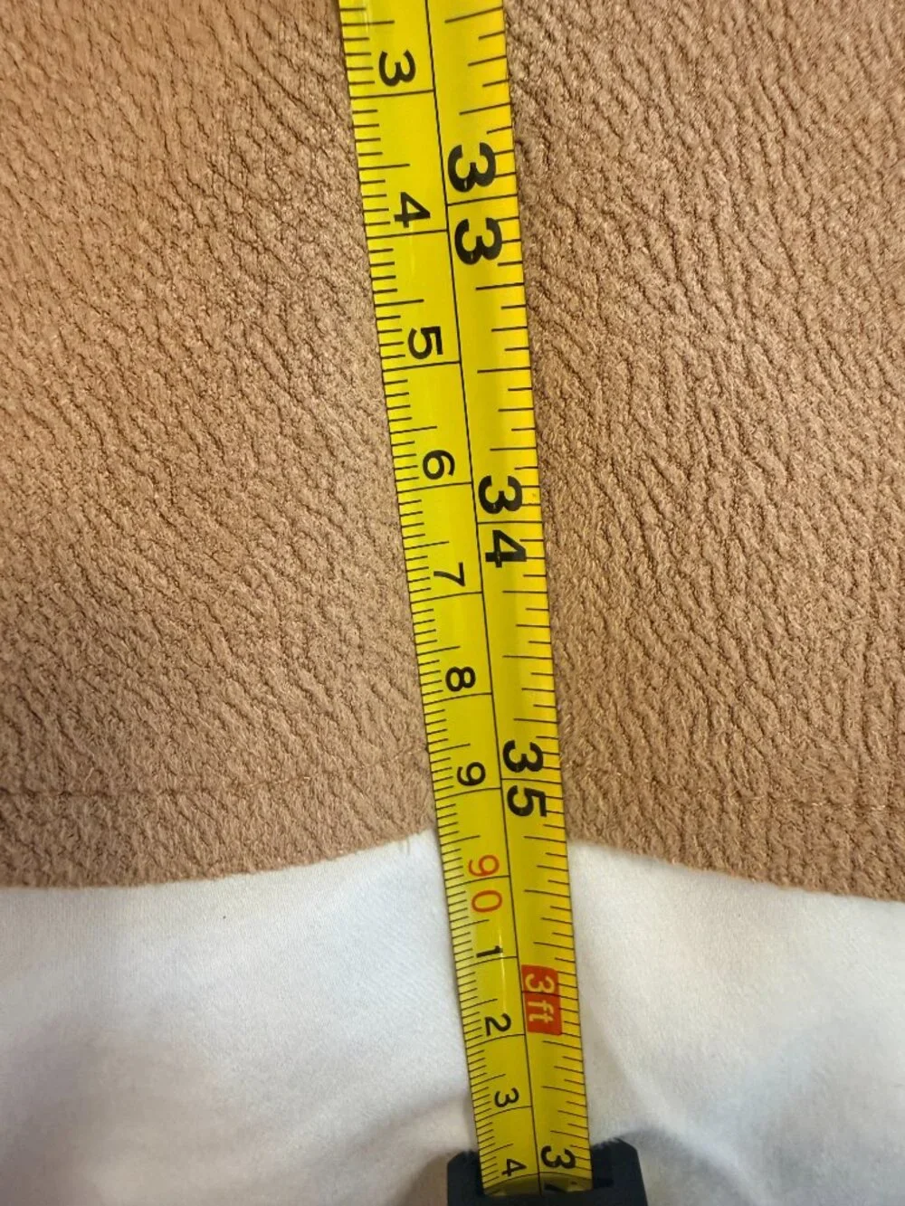 Premise Studio Sz M Tan Faux Suede Long Sleeve‎ Pockets Trench Coat Equestrian